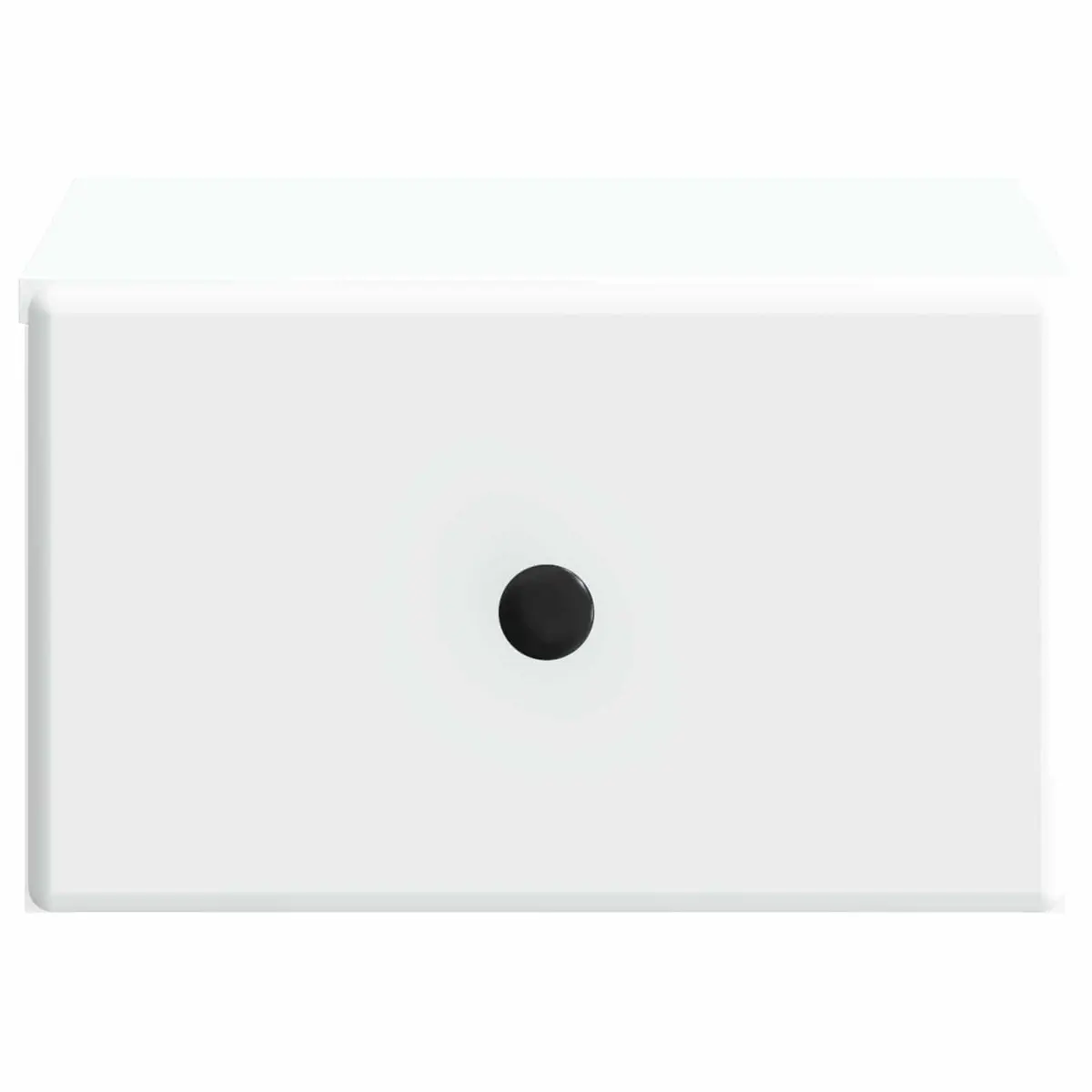 Bedside Cabinet Wall-Mounted White Storage Drawer Compartment Bedroom Living
