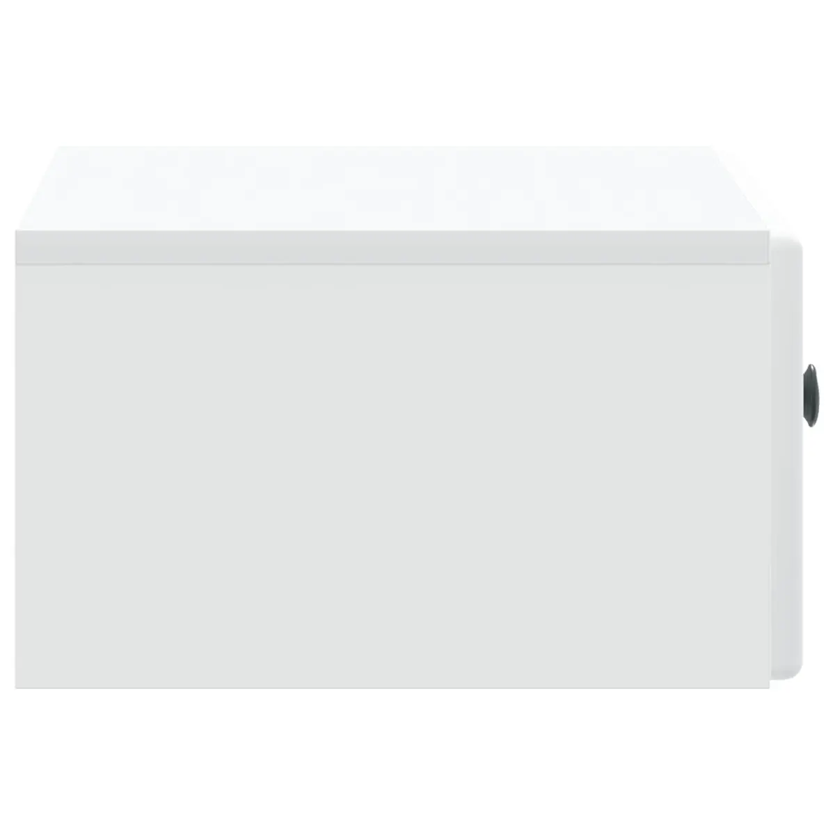 Bedside Cabinet Wall-Mounted White Compact Modern Bedroom Storage Drawer Shelf