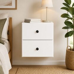 Charming Wall-Mounted Bedside Cabinet for Organized Comfort