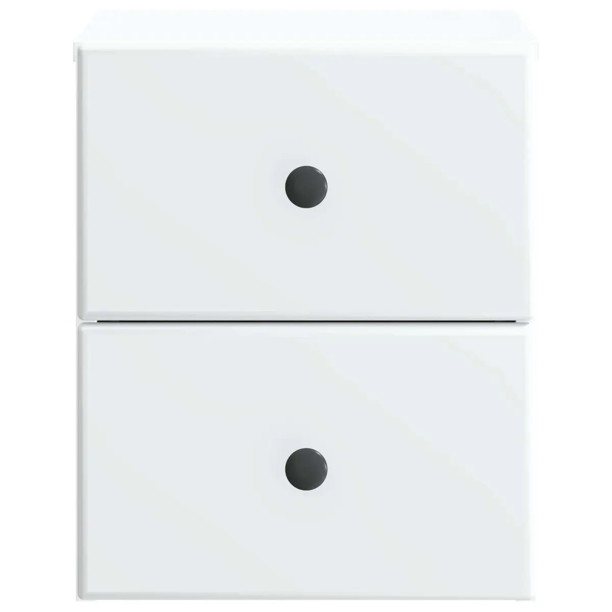 Bedside Cabinet Wall-Mounted White Storage Drawer Compartment Bedroom Furniture