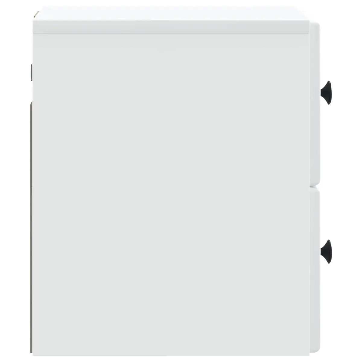 Bedside Cabinet Wall-Mounted White Storage Drawer Compartment Bedroom Furniture
