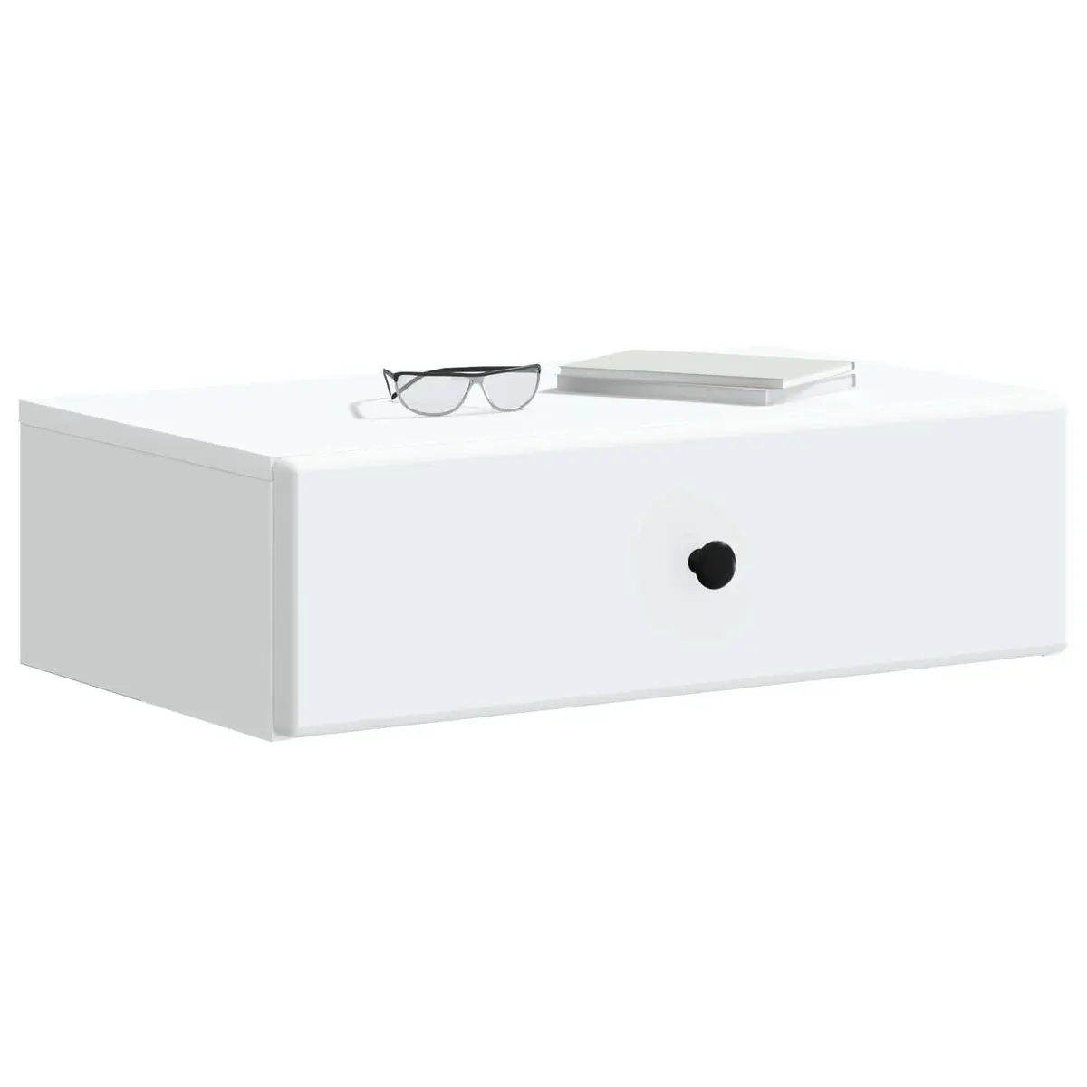 Wall-Mounted Side Table White Engineered Wood Modern 59 x 34.5 x 17 cm