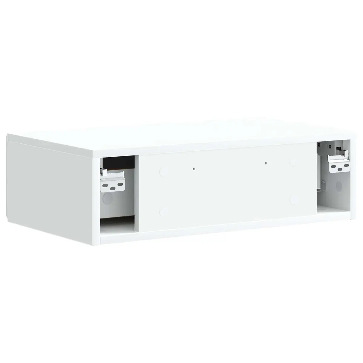Wall-Mounted Side Table White Engineered Wood Modern 59 x 34.5 x 17 cm