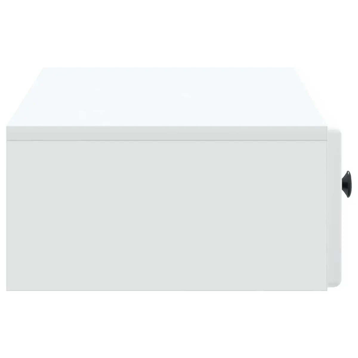 Wall-Mounted Side Table White Storage Cabinet with Drawers Modern Design 87.5cm