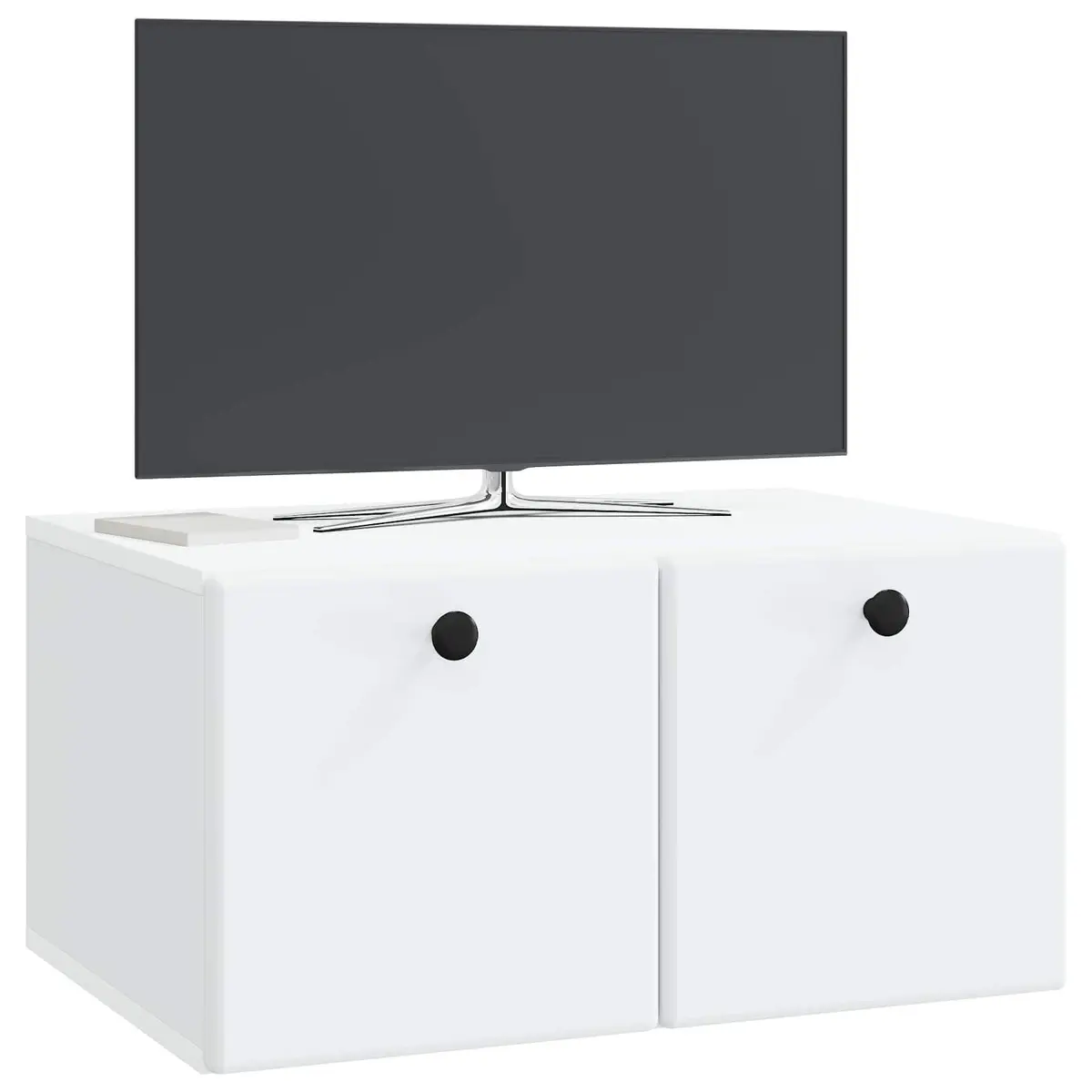 Wall-Mounted White TV Cabinet for Living Rooms