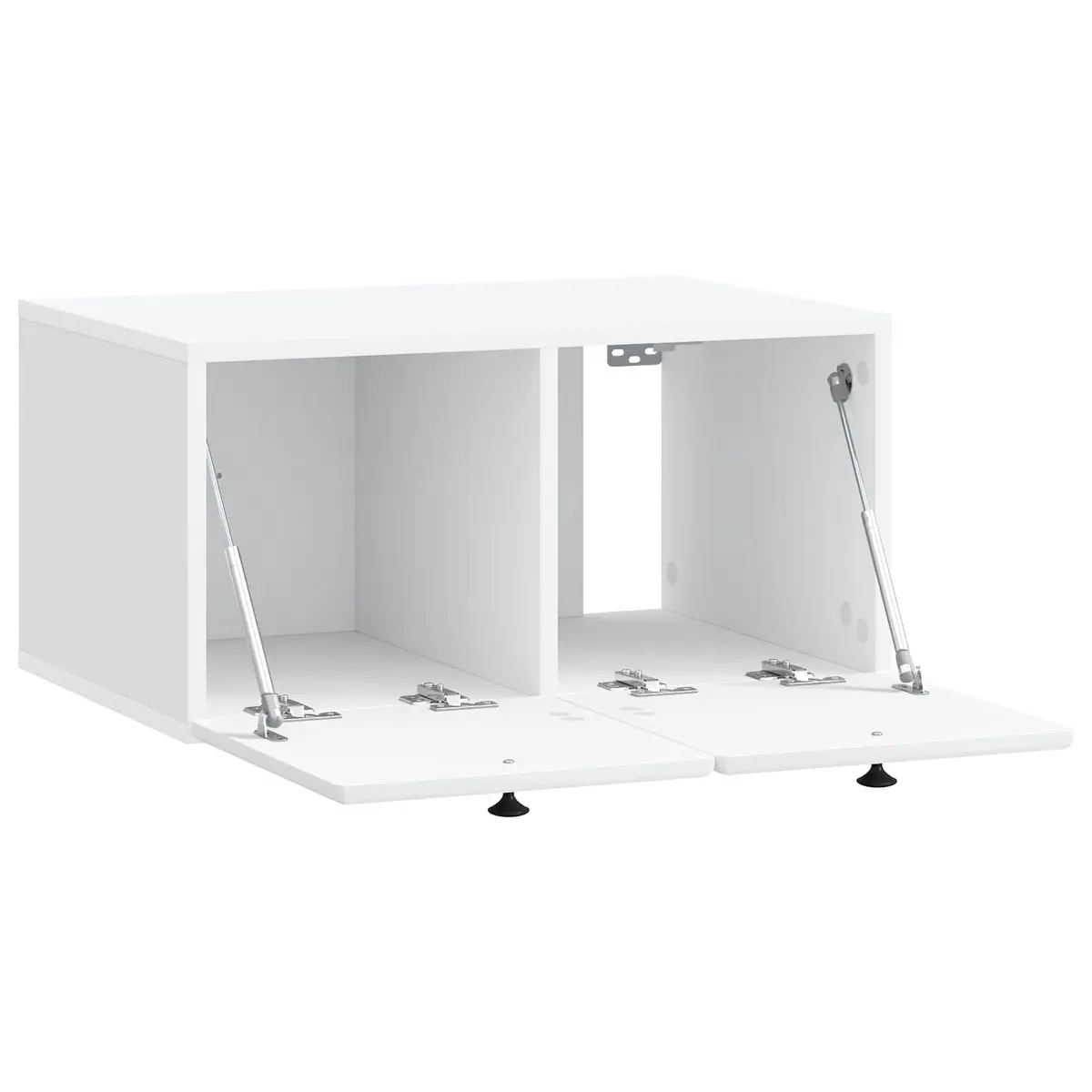 Wall-Mounted White TV Cabinet for Living Rooms