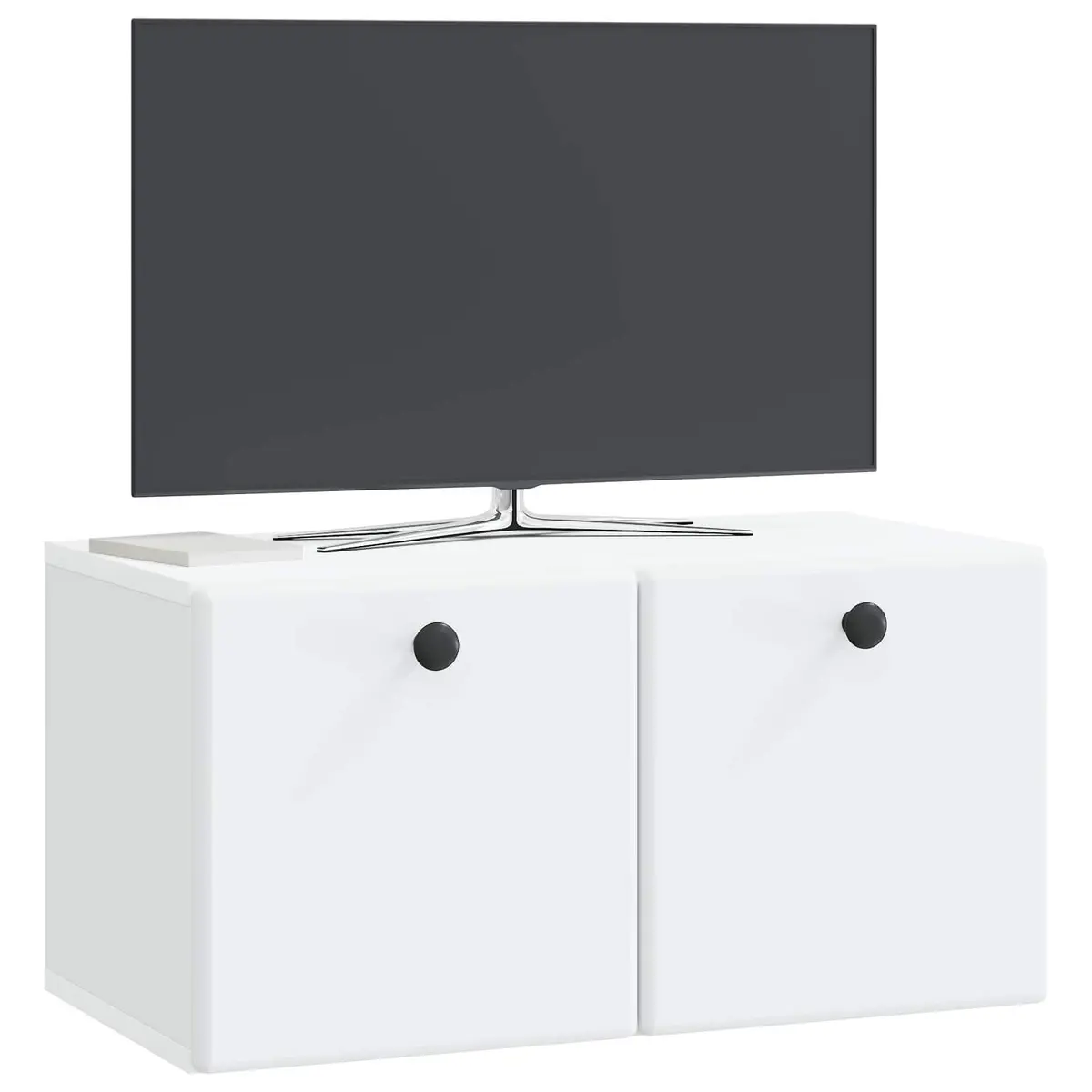 Wall-Mounted TV Cabinet 59.5 x 31 x 30 cm White Engineered Wood Storage Unit