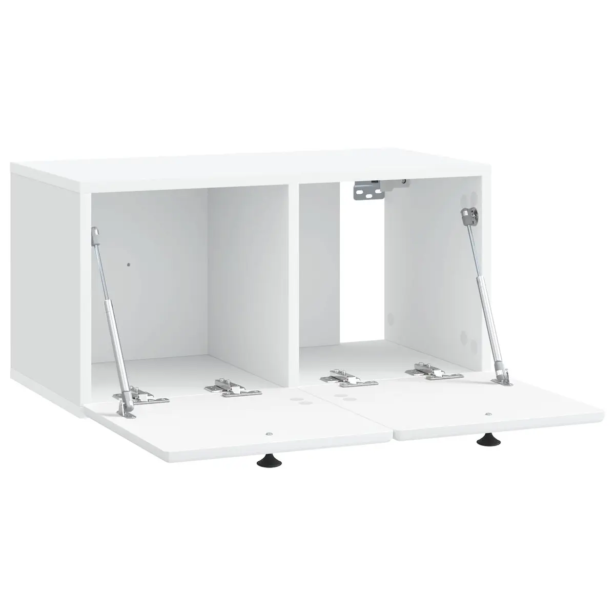 Wall-Mounted TV Cabinet 59.5 x 31 x 30 cm White Engineered Wood Storage Unit