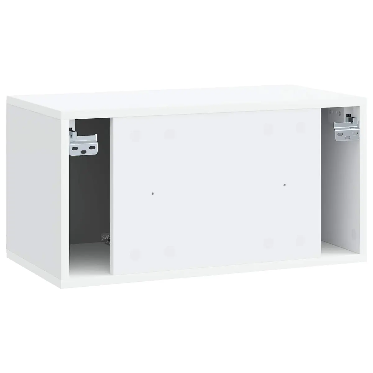 Wall-Mounted TV Cabinet 59.5 x 31 x 30 cm White Engineered Wood Storage Unit