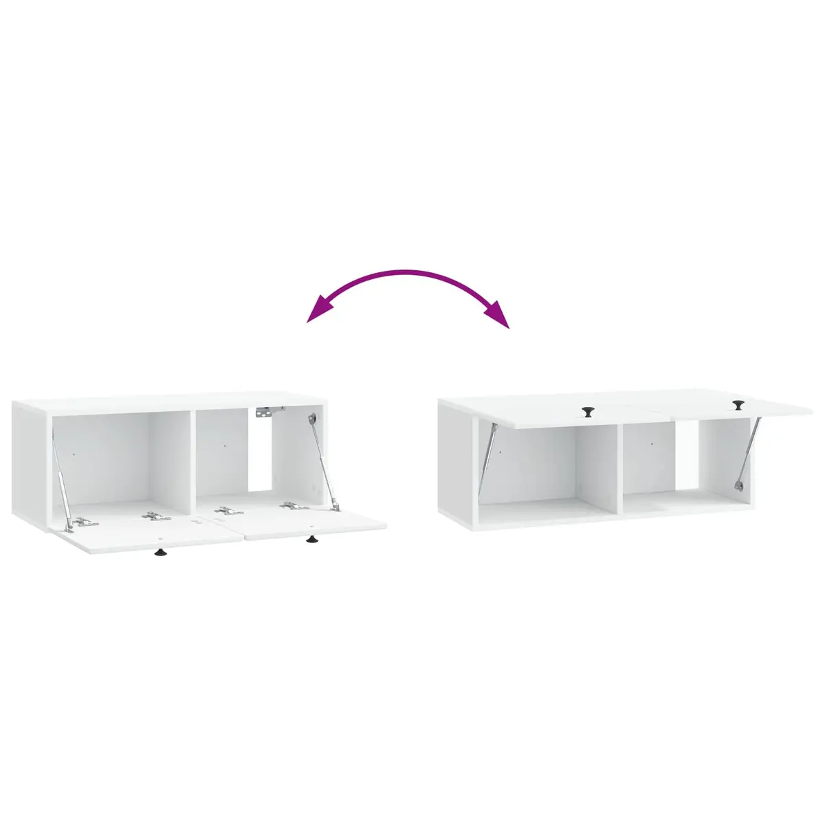 Wall-Mounted TV Cabinet White 78.5 x 31 x 30 cm Engineered Wood Storage Unit