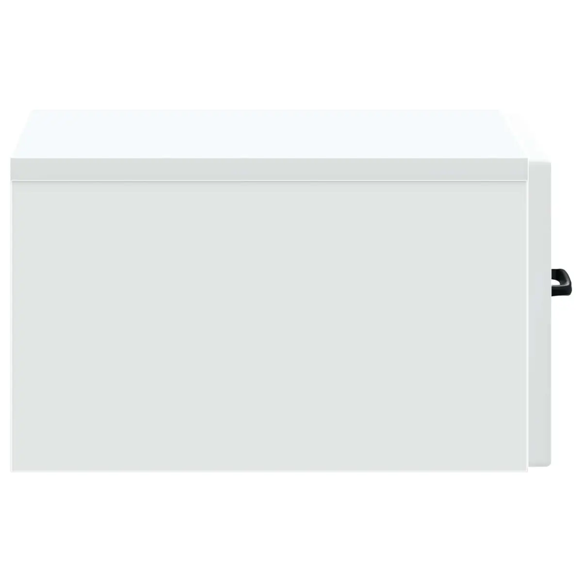 Wall-Mounted Bedside Cabinet White Engineered Wood Compact Storage Drawer Shelf