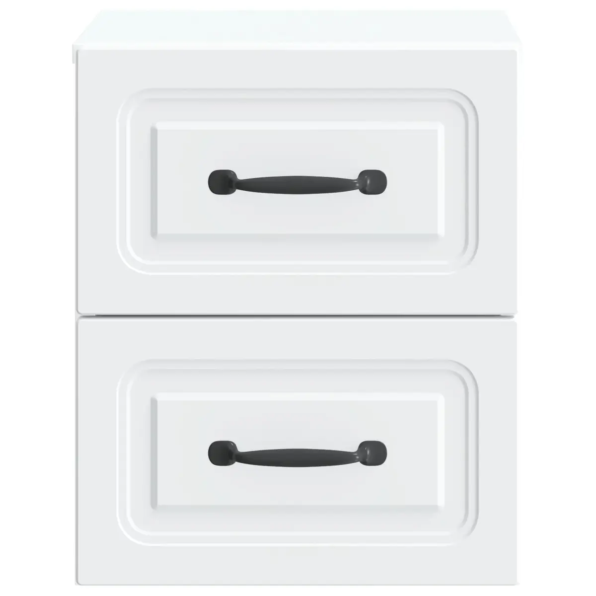 White Wall-Mounted Bedside Cabinet with Storage