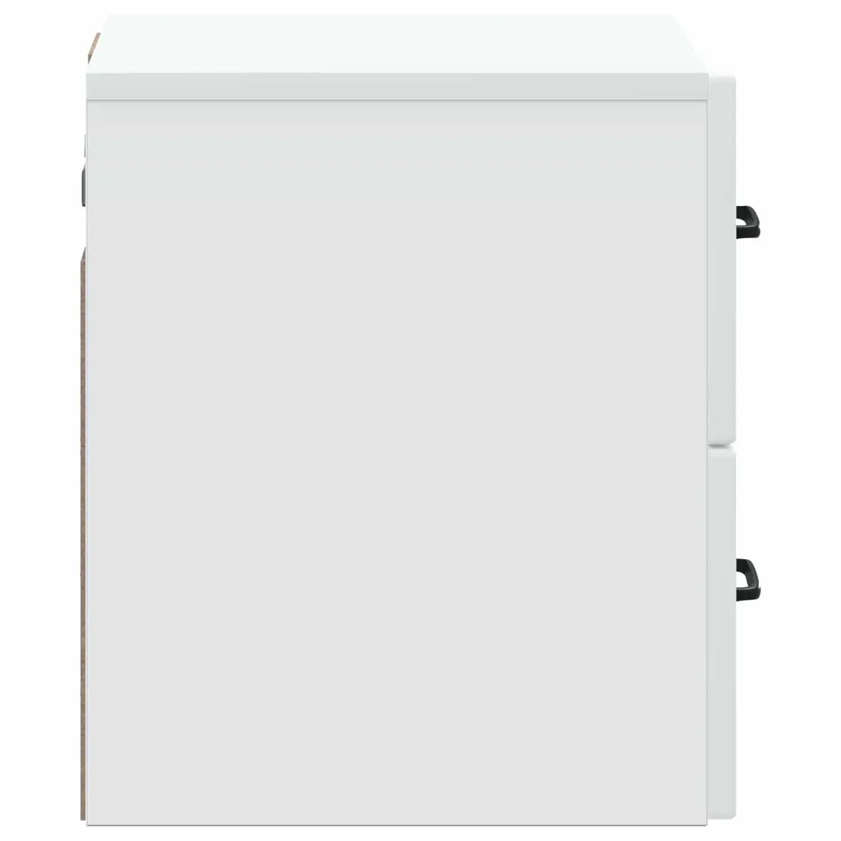 White Wall-Mounted Bedside Cabinet with Storage