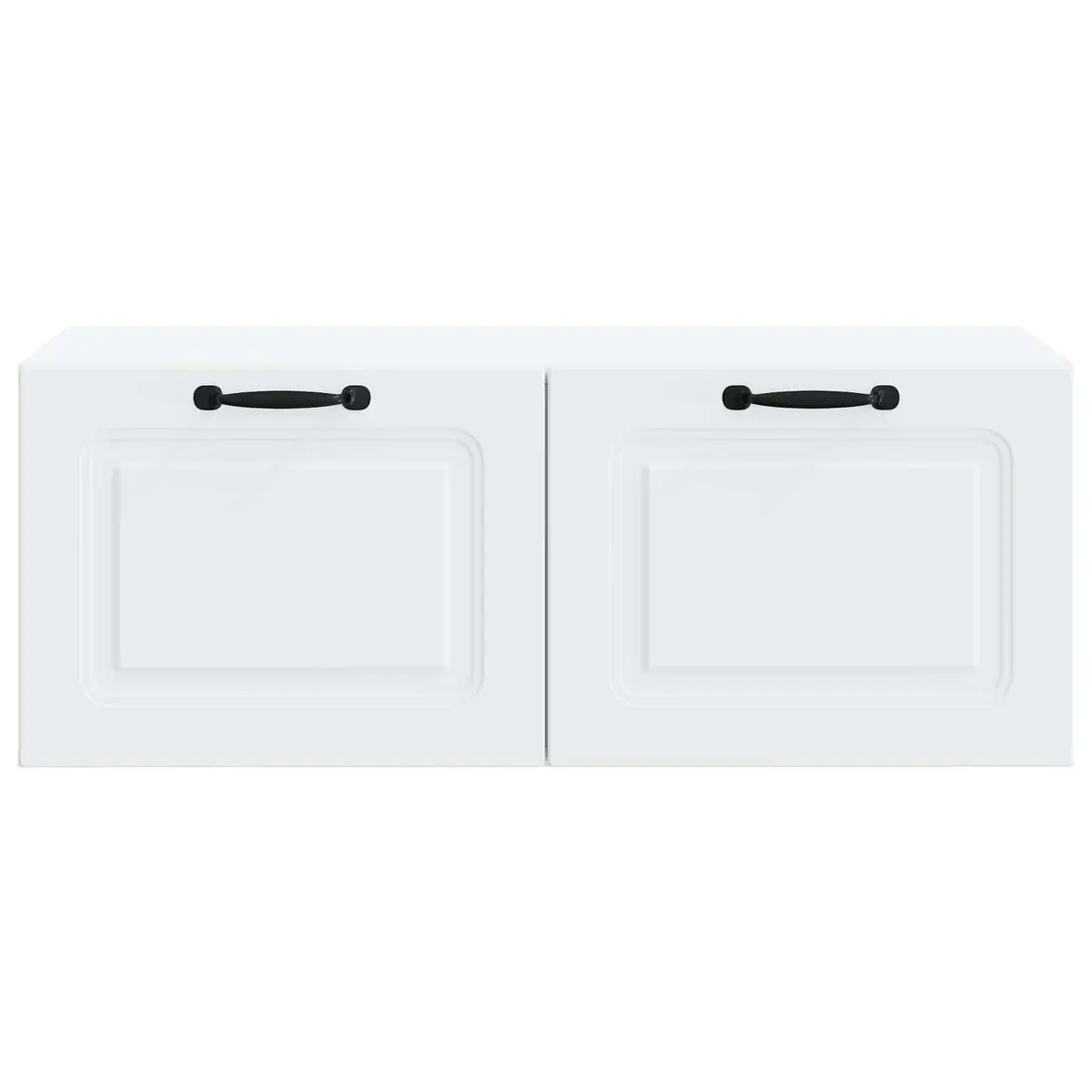 Wall-Mounted TV Cabinet White Entertainment Unit Shelving Storage 78.5 x 41 x