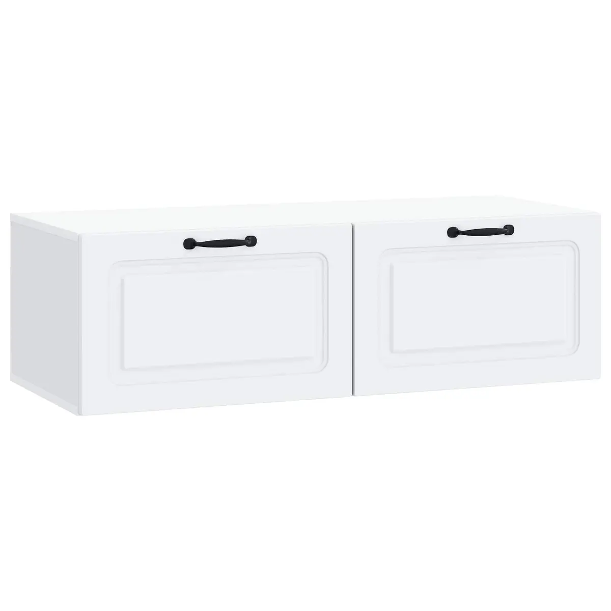 Wall-Mounted TV Cabinet White Engineered Wood 98 x 41 x 30 cm