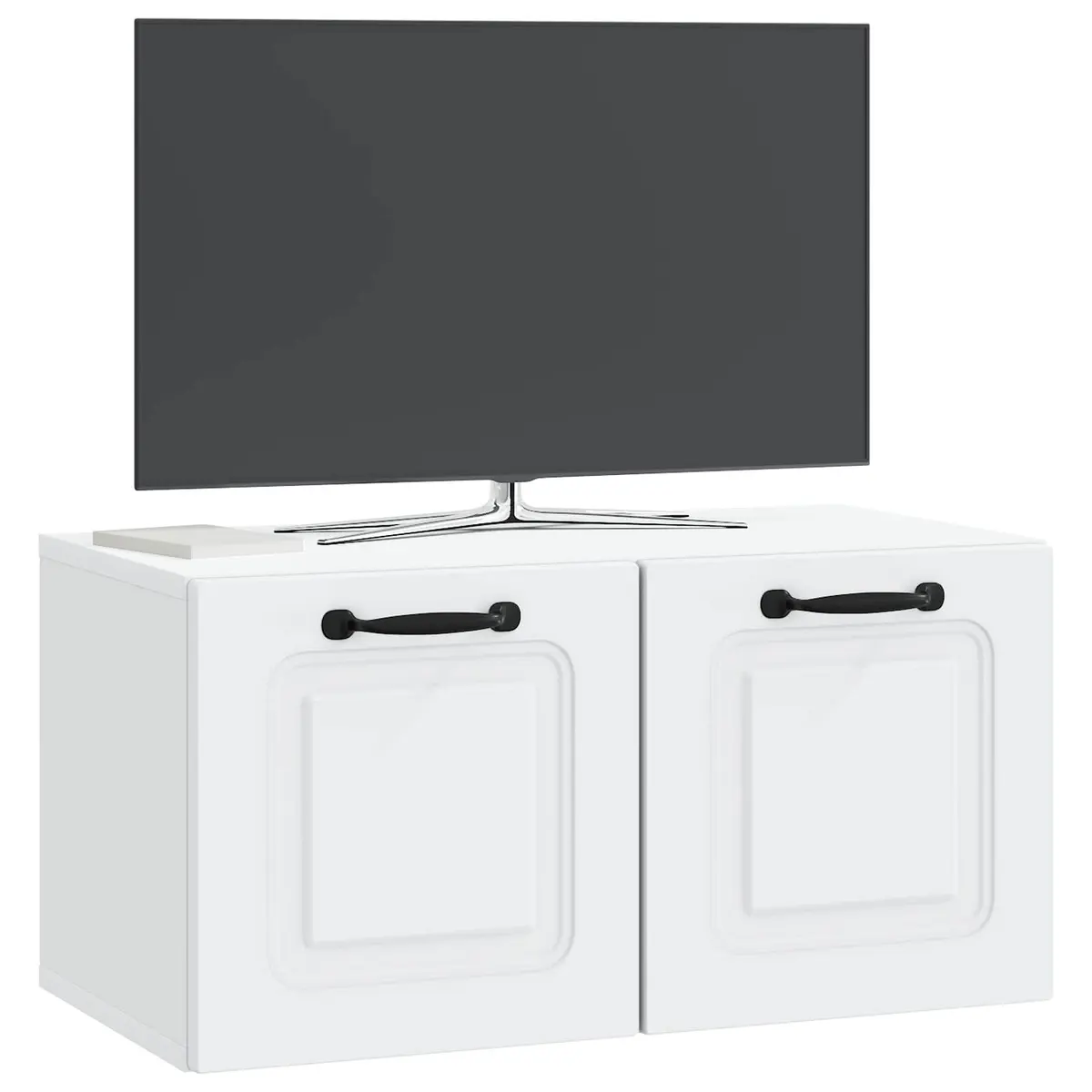 Wall-Mounted TV Cabinet White 59.5 x 31 x 30 cm Engineered Wood Entertainment Unit