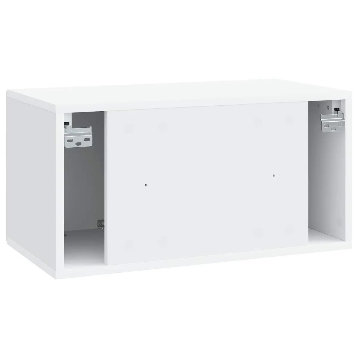 Wall-Mounted TV Cabinet White 59.5 x 31 x 30 cm Engineered Wood Entertainment Unit
