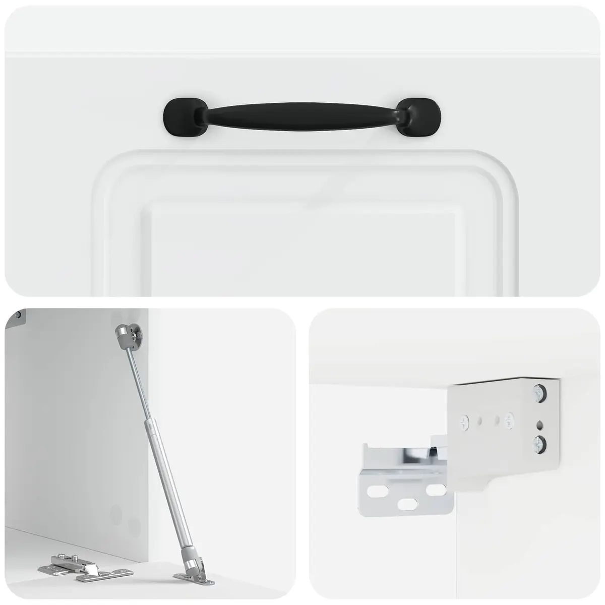 Wall-Mounted TV Cabinet White 59.5 x 31 x 30 cm Engineered Wood Entertainment Unit