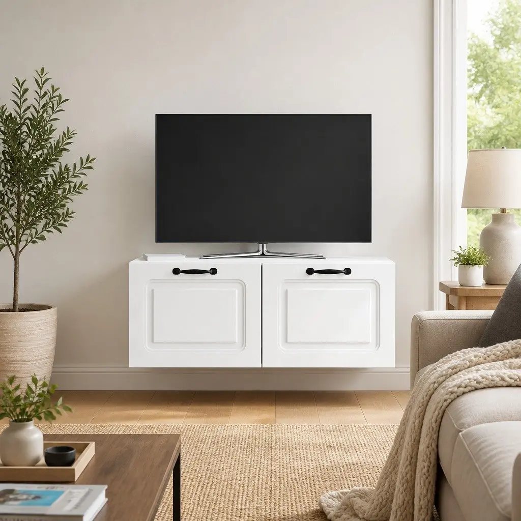 Wall-Mounted TV Cabinet White 78.5 x 31 x 30 cm Engineered Wood