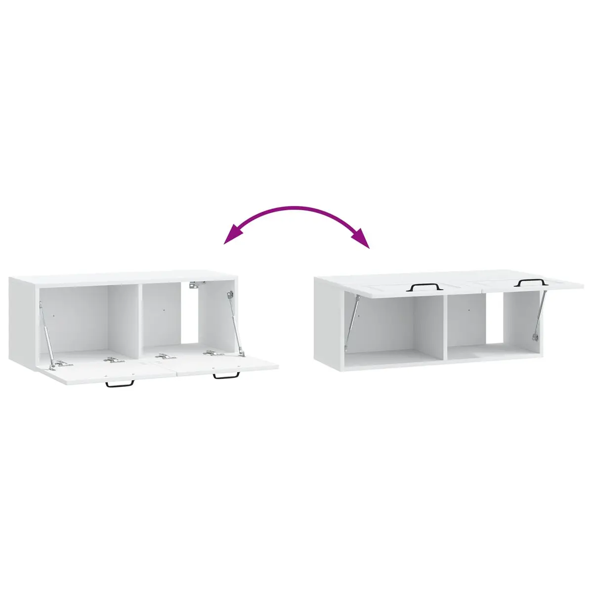 Wall-Mounted TV Cabinet White 78.5 x 31 x 30 cm Engineered Wood