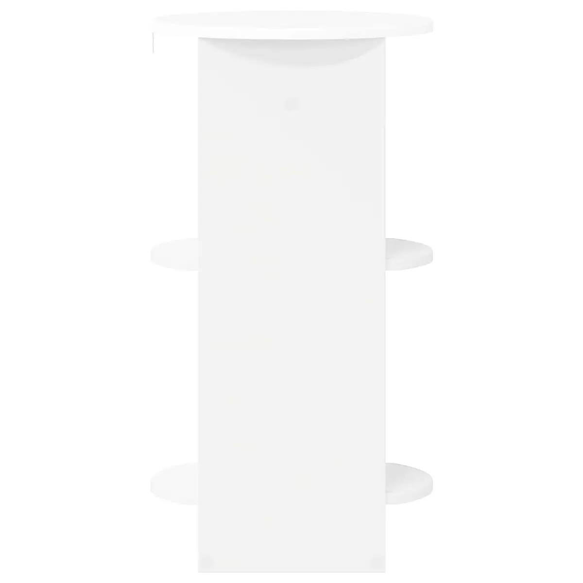 Side Cabinet White Engineered Wood Storage Unit Modern Minimalist Design