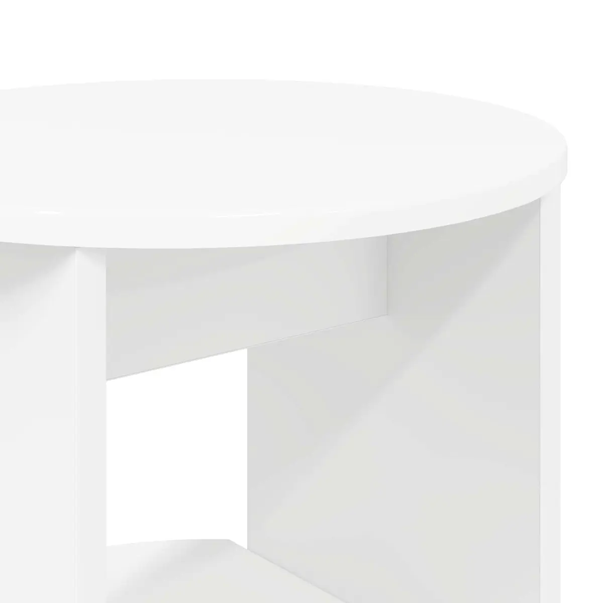 White Side Cabinet with Storage Shelves