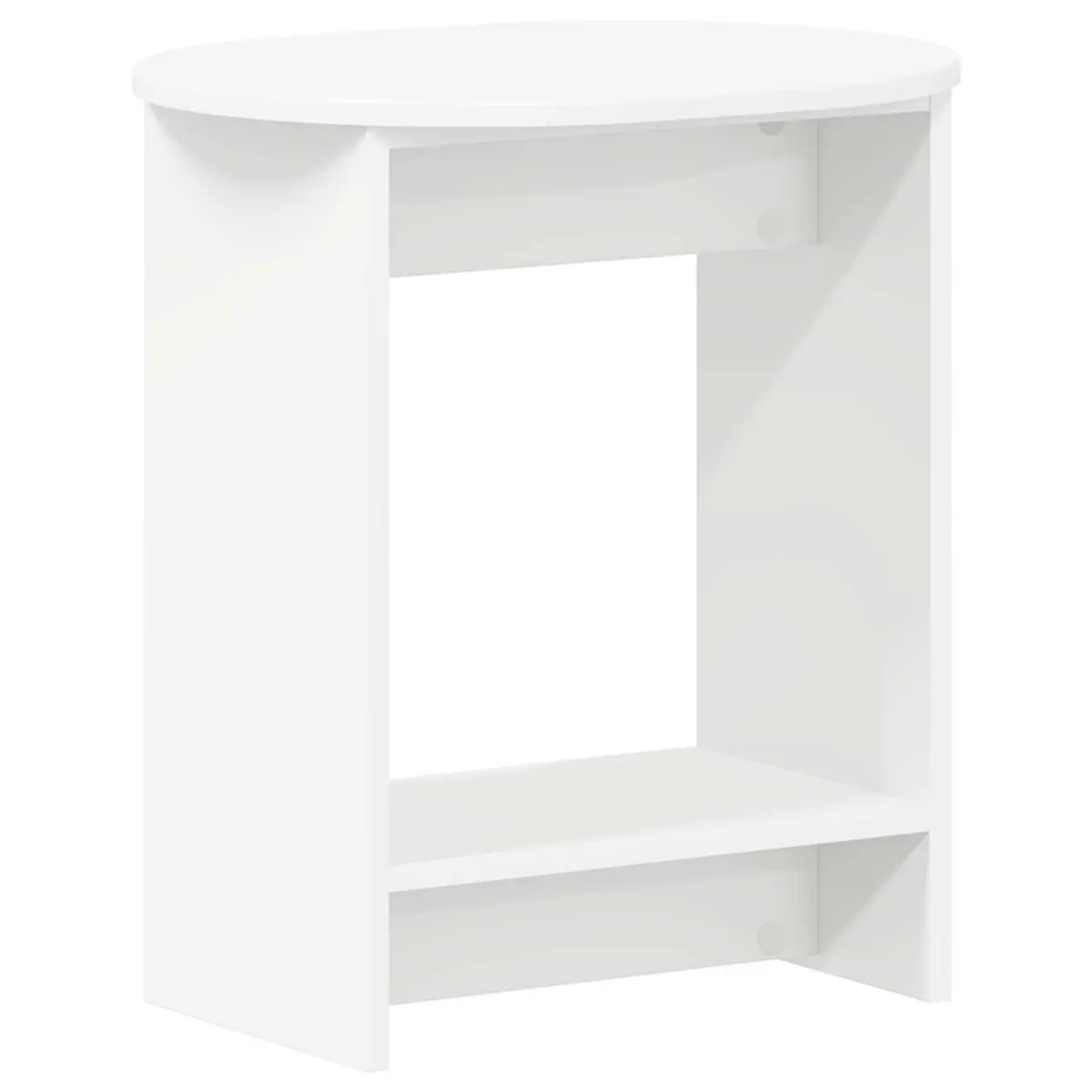 Side Table White Rectangular 50x39.5x55cm Engineered Wood