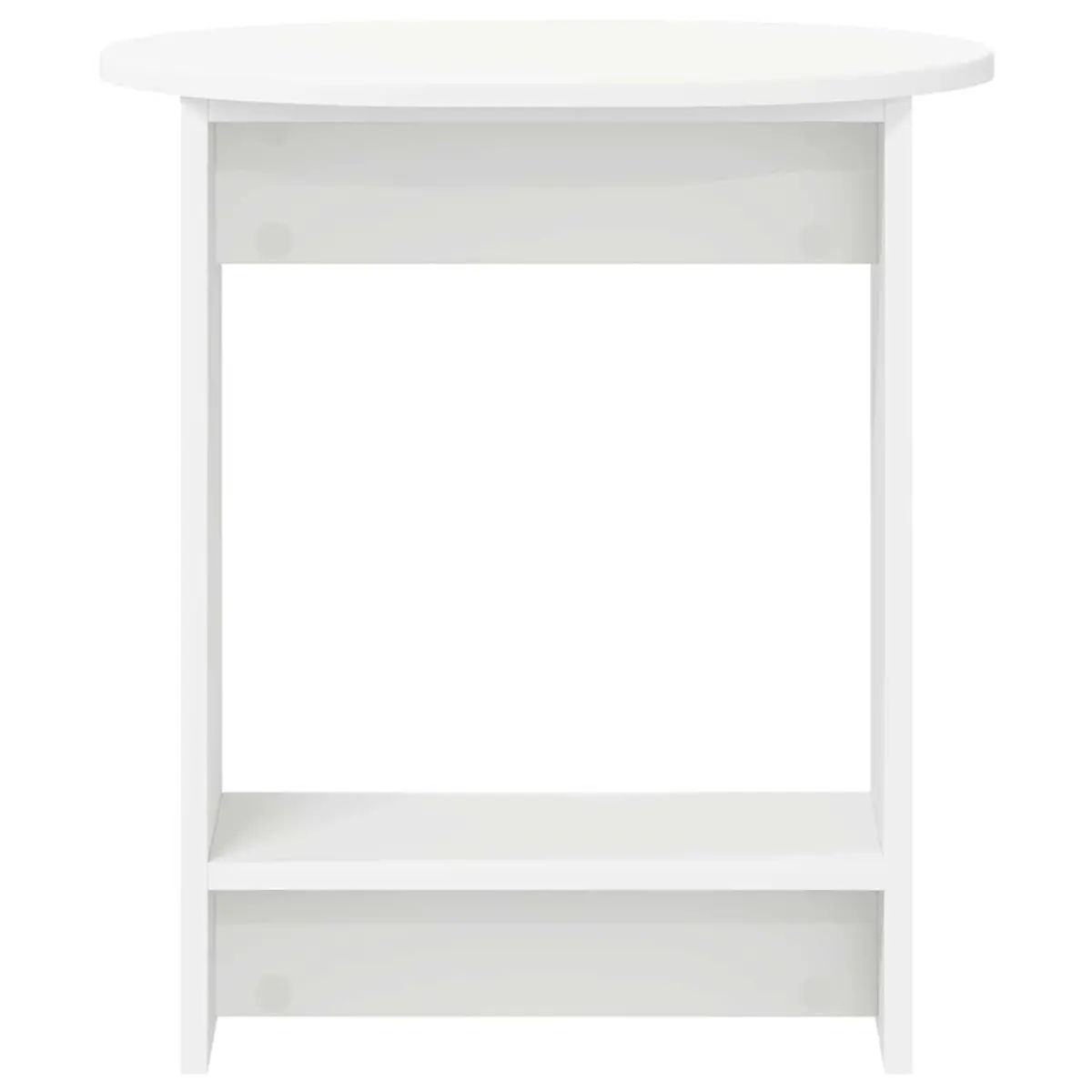 Side Table White Rectangular 50x39.5x55cm Engineered Wood