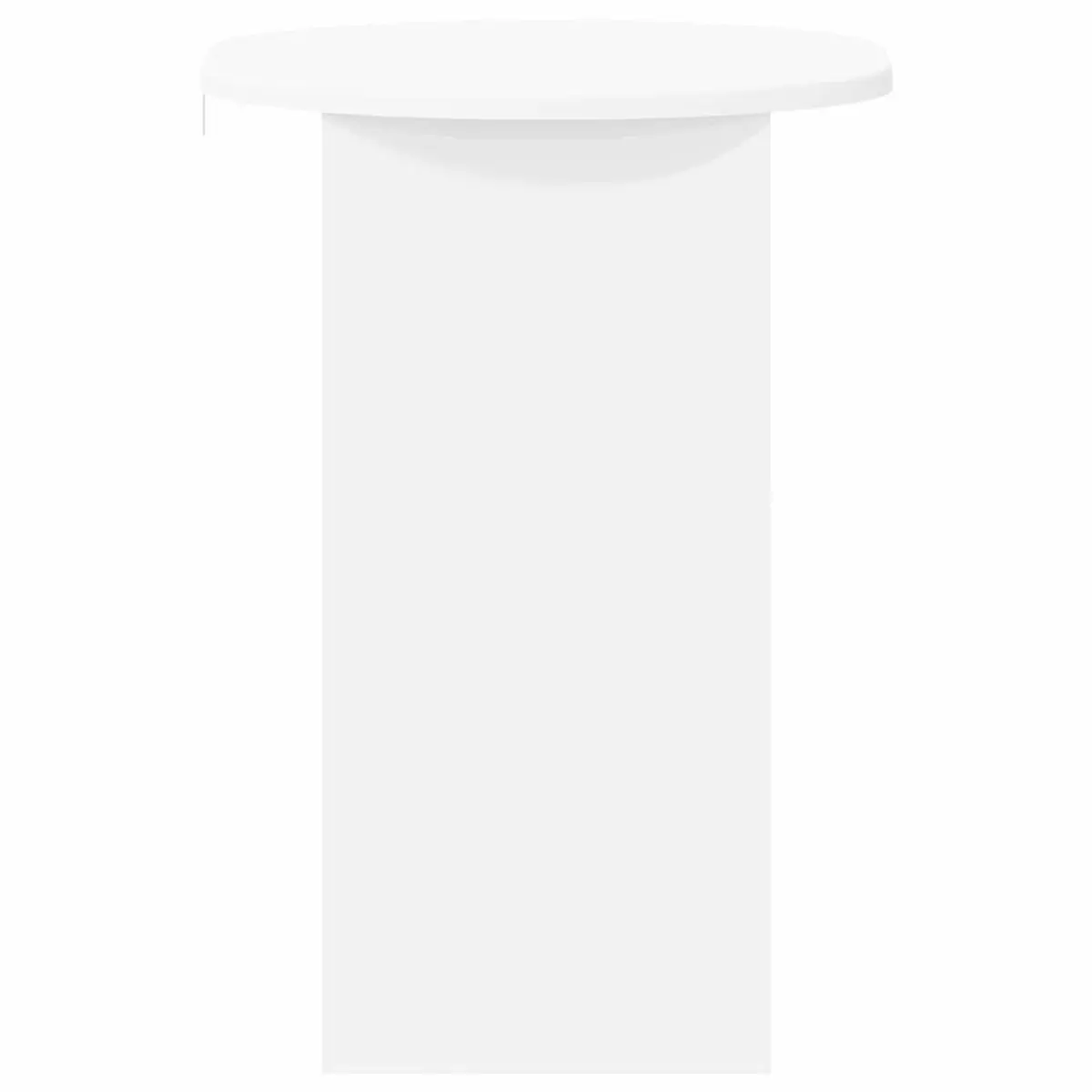 Side Table White Rectangular 50x39.5x55cm Engineered Wood