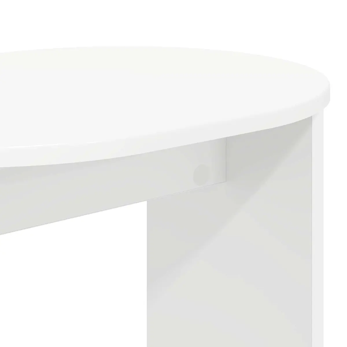 Side Table White Rectangular 50x39.5x55cm Engineered Wood