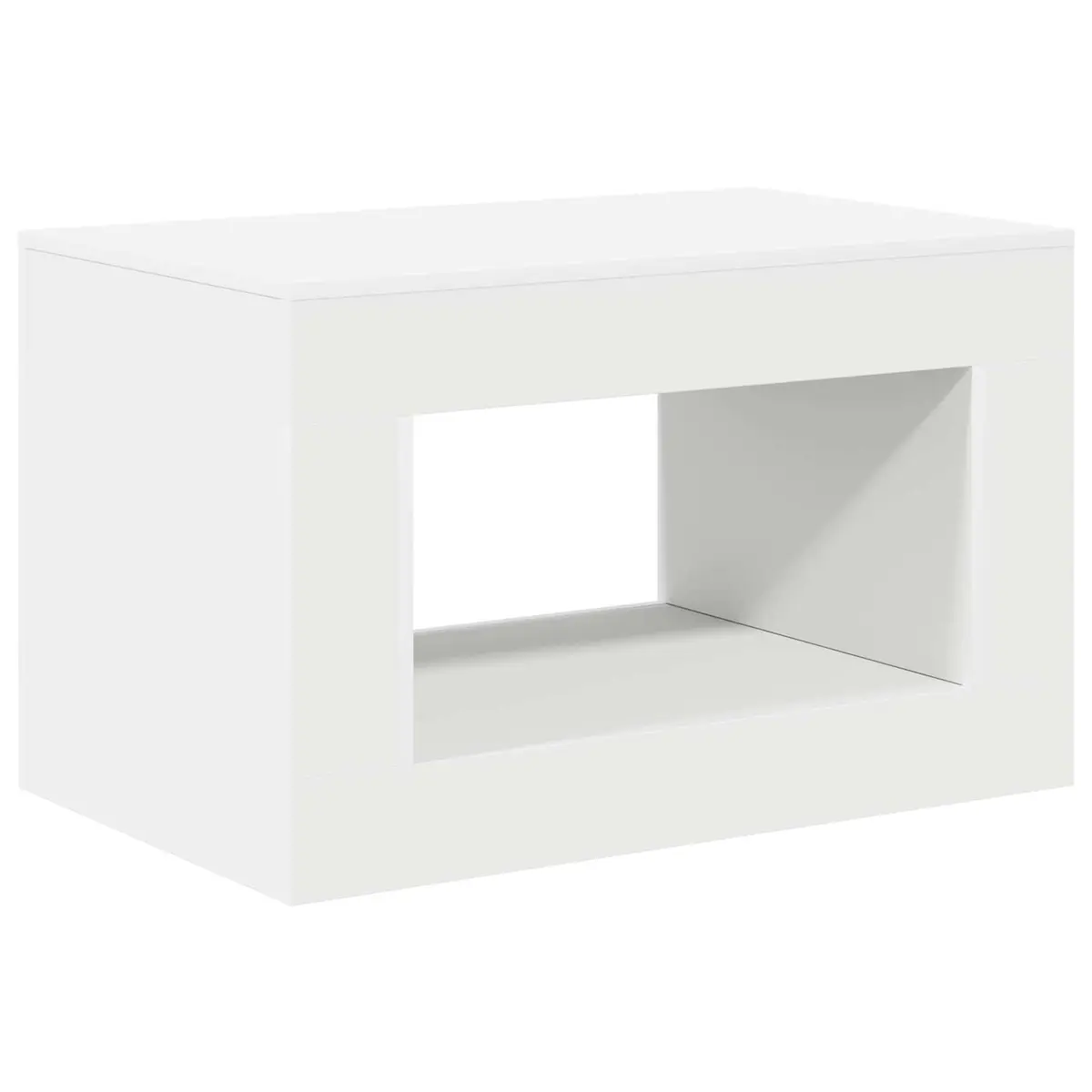 White Coffee Table Compact Accent Side Table Living Room Study Furniture