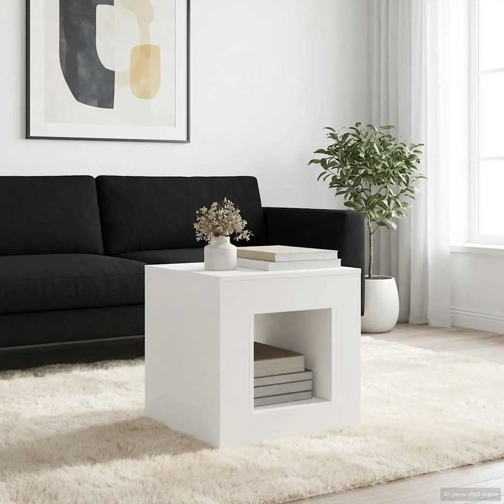 Coffee Table Modern White Small Space Furniture