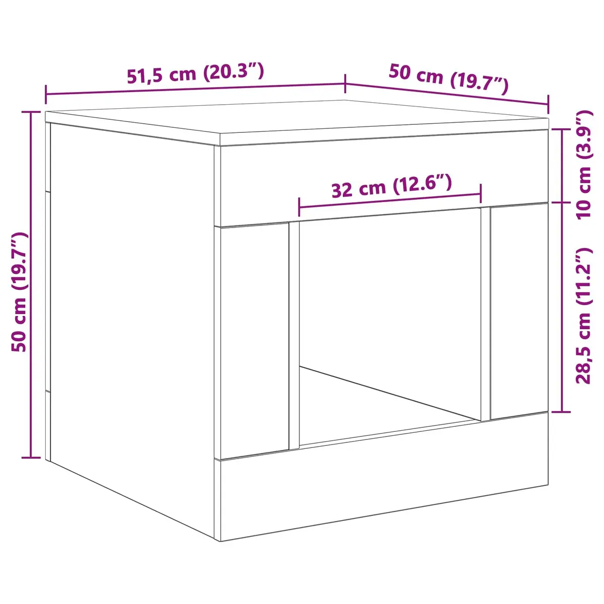 Coffee Table Modern White Small Space Furniture