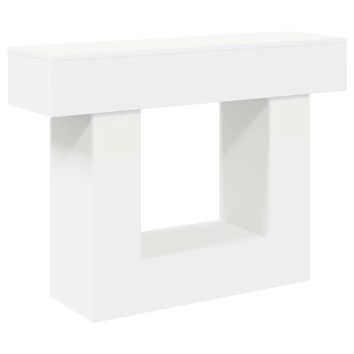 White Modern Console Table for Entryway and Living Room