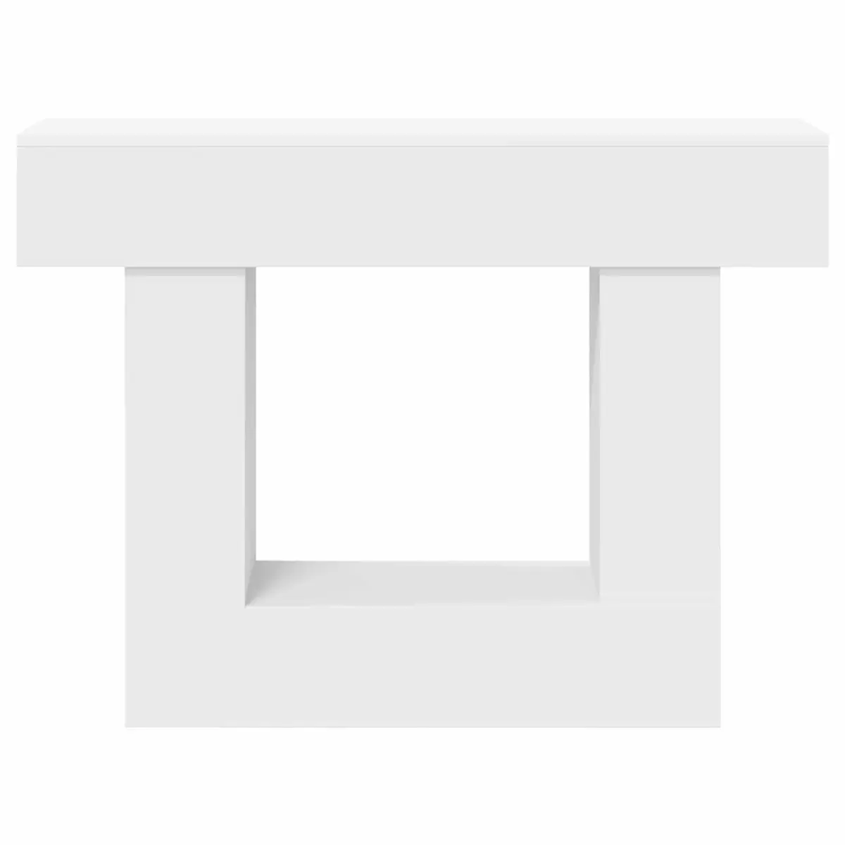 White Modern Console Table for Entryway and Living Room