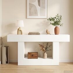 White Console Table 160cm Modern Entryway Storage Hallway Accent Furniture