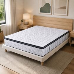 Queen Pocket Spring Mattress with 5-Zone Hybrid Support
