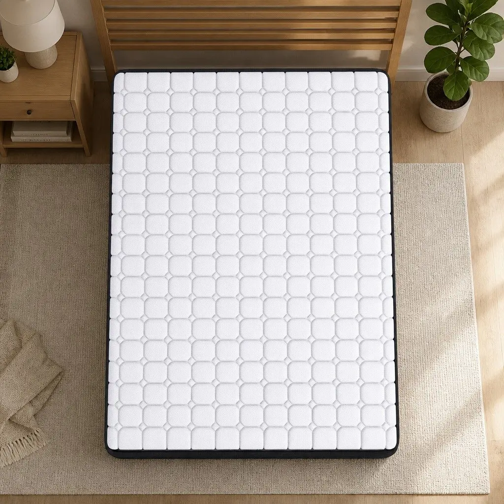 Queen Pocket Spring Mattress Medium-Firm 5-Zone Hybrid Foam Support 153cm x 203cm Cotton Cover