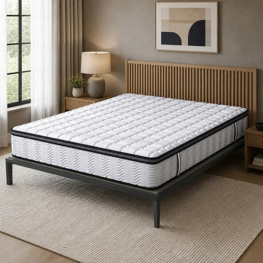 Pocket Spring Mattress Medium-Firm Support King Size Hybrid Foam Latex