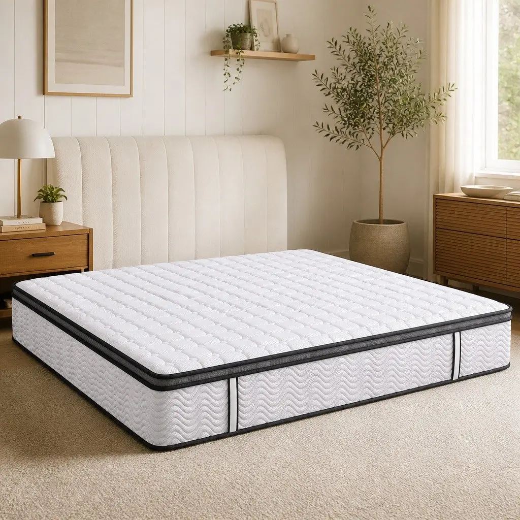 Pocket Spring Mattress Medium-Firm Support King Size Hybrid Foam Latex