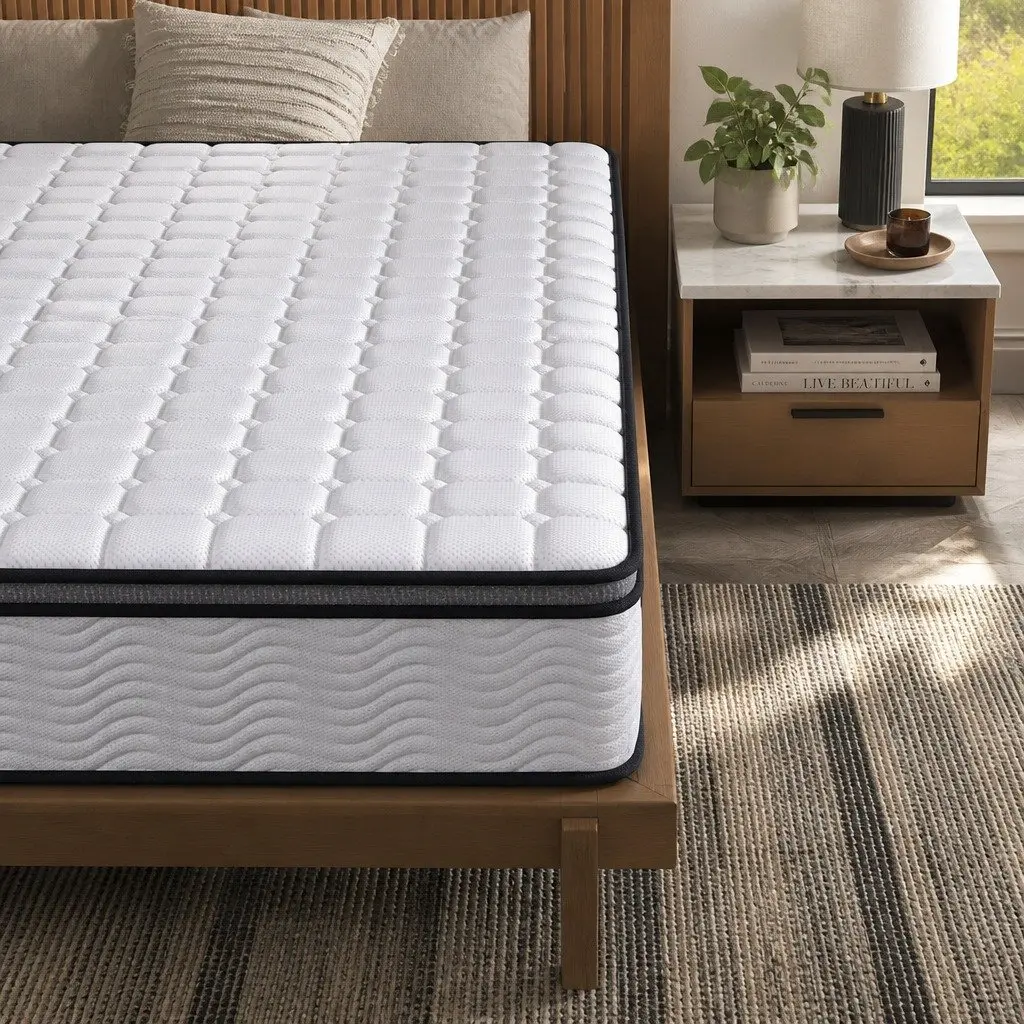Pocket Spring Mattress Medium-Firm Support King Size Hybrid Foam Latex