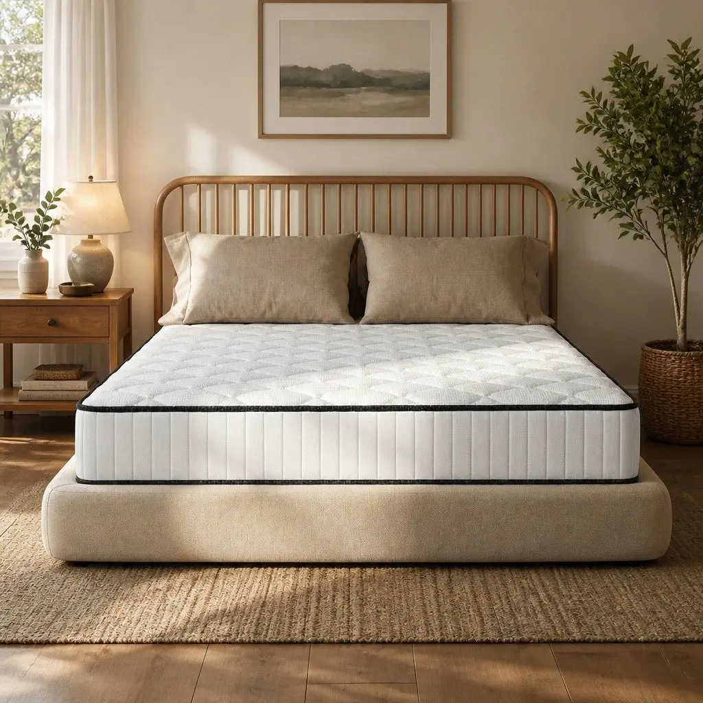 King Mattress Bonnell Spring 5-Zone Pressure Relief Foam Support 183cm x 203cm x 21cm