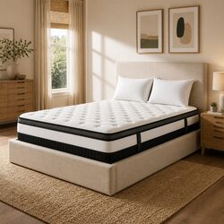 Queen Medium Firm Pocket Spring Mattress with Euro Top