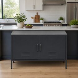 Stylish Metal Buffet Sideboard with Adjustable Shelf