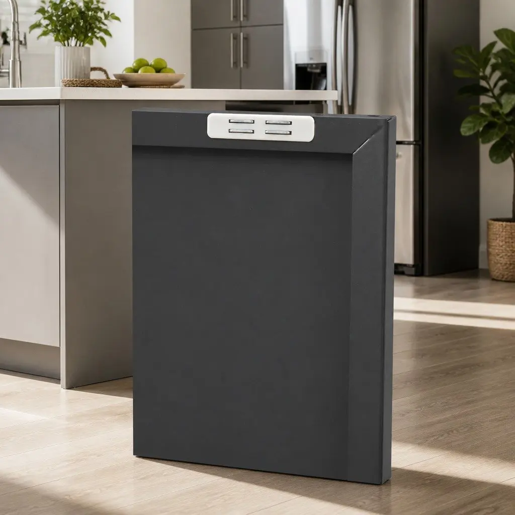 Buffet Sideboard Metal Cabinet Adjustable Shelf Charcoal Cold Rolled Steel