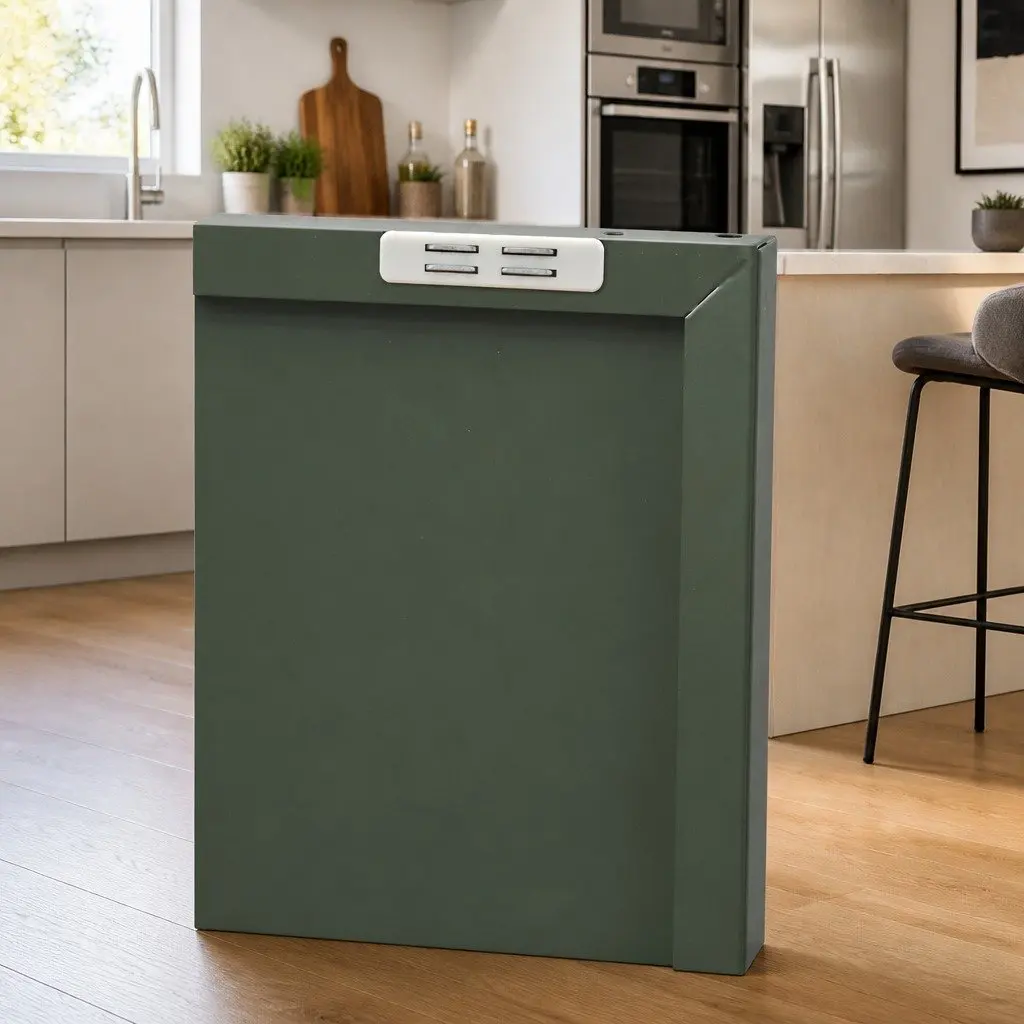Metal Buffet Sideboard Green Adjustable Shelf Cold Rolled Steel