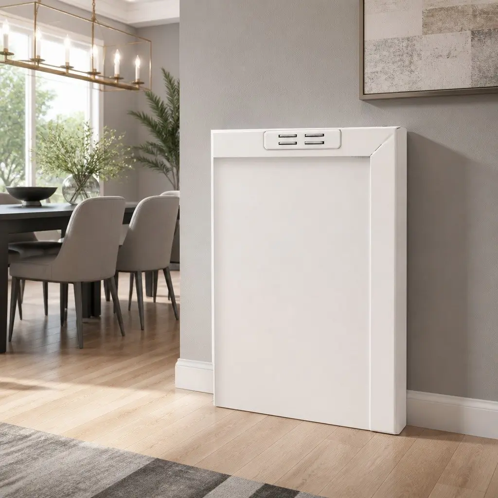 White Metal Buffet Sideboard Storage Cabinet