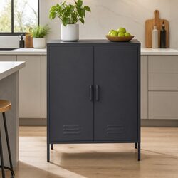 Charcoal Black Modern Buffet Sideboard for Elegant Living