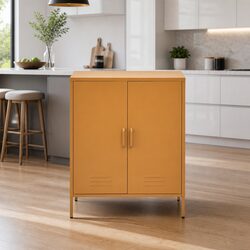 Yellow Metal Buffet Sideboard for Stylish Storage