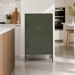 Green Metal Buffet Sideboard Storage Cabinet